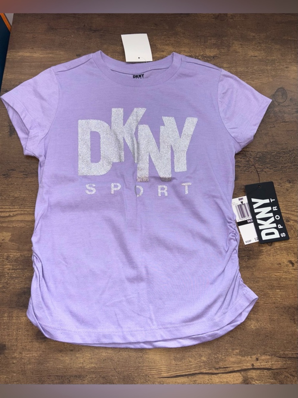 DKNY Lavender Tee with Silver Logo